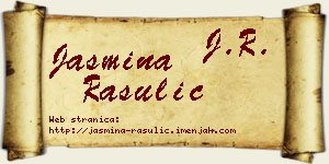 Jasmina Rasulić vizit kartica